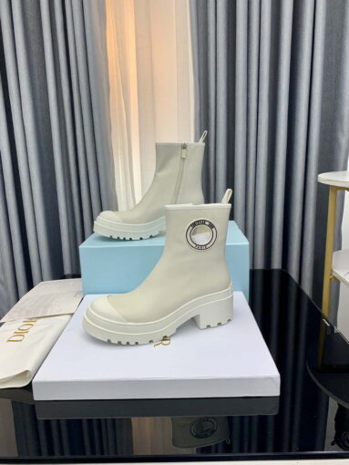 Replica Dior Women’s Shoes – Dior Symbol Ankle Boot – KCI770VSO_S900 – White 4