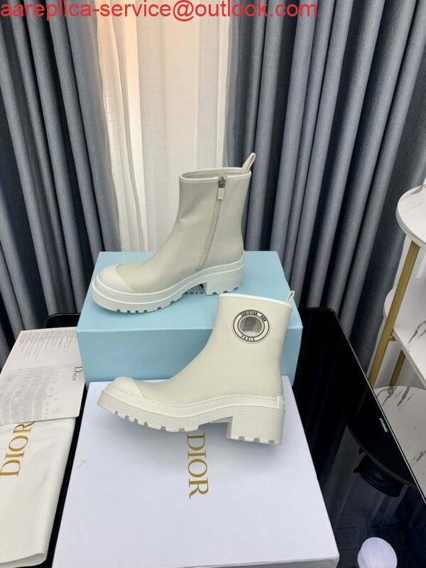 Replica Dior Women’s Shoes – Dior Symbol Ankle Boot – KCI770VSO_S900 – White 5