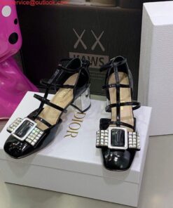 Replica Dior Women’s Shoes La Parisienne Dior Ballerina Flat KDB737PMI Black 2