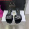 Replica Dior Women’s Shoes Dway Heeled Slide Metallic Thread Strass KCQ244LCS Silver 10