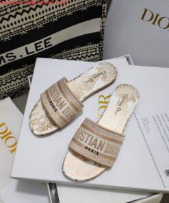 Replica Dior Women’s Slippers Designer Dior Sandals Flats Shoes D81206