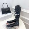 Replica Dior Women‘s KDI760VNI ARTY lace-up ankle boots in black patent and calfskin 12