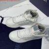 Replica Dior 3SH132 B27 High Top Sneaker Gray and white Calfskin With Oblique Jacquard 10