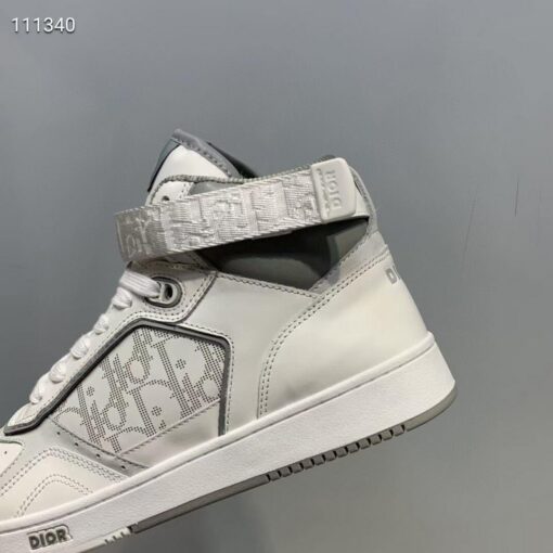 Replica Dior 3SH132 B27 High Top Sneaker White Calfskin With Oblique Jacquard 6