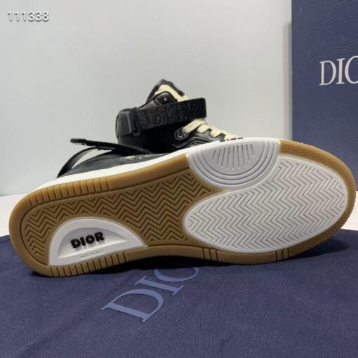 Replica Dior 3SH132 B27 High Top Sneaker Black Calfskin With Oblique Jacquard 8