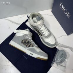 Replica Dior 3SH132 B27 High Top Sneaker Beige Calfskin With Oblique Jacquard 2