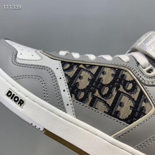 Replica Dior 3SH132 B27 High Top Sneaker Beige Calfskin With Oblique Jacquard 8