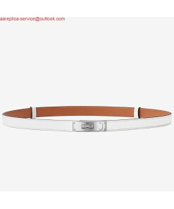 Replica Hermes Kelly 18 Belt In White Epsom Leather