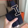 Replica Hermes Quizz 32mm Reversible Belt In Grey Clemence Leather 5