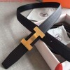 Replica Hermes Quizz 32mm Reversible Belt In Grey Clemence Leather 4
