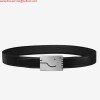 Replica Hermes H d'Ancre Reversible Belt In Grey/Noir Leather 6