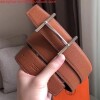 Replica Hermes H Belt Buckle & Orange 32mm Clemence Strap 9
