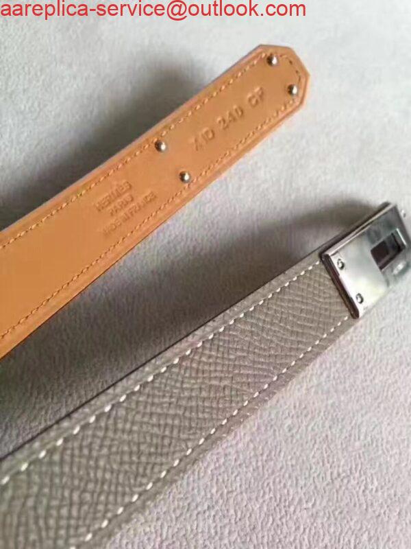 Replica Hermes Kelly 18 Belt In Taupe Epsom Leather 5