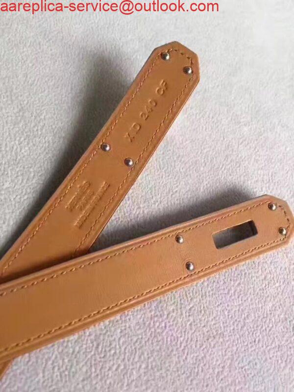 Replica Hermes Kelly 18 Belt In Gold Epsom Leather 5