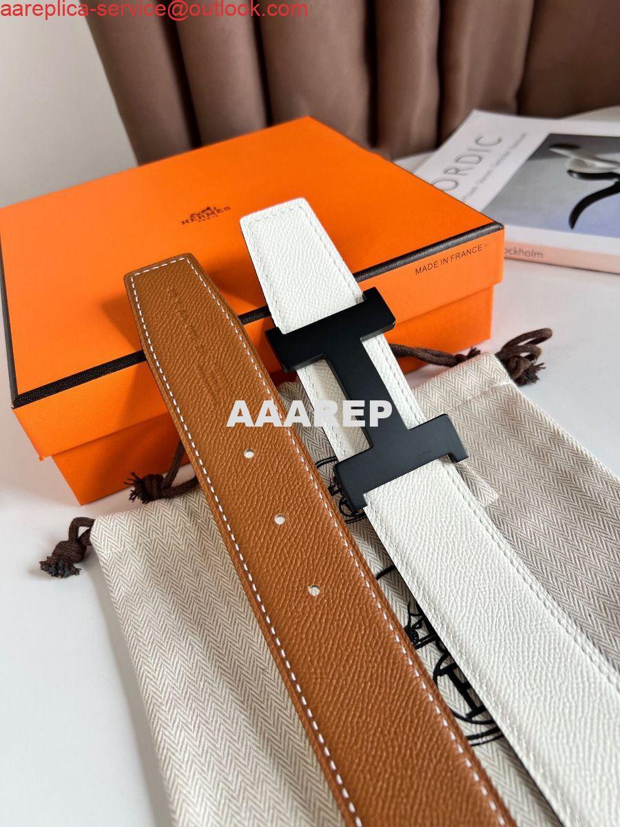 Replica Hermes Constance Reversible Belt 38MM in Epsom Leather with Black Buckle 5 Replica Hermes Constance Reversible Belt 38MM in Epsom Leather with Black Buckle 5