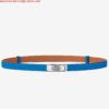 Replica Hermes Kelly 18 Belt In Blue Epsom Leather