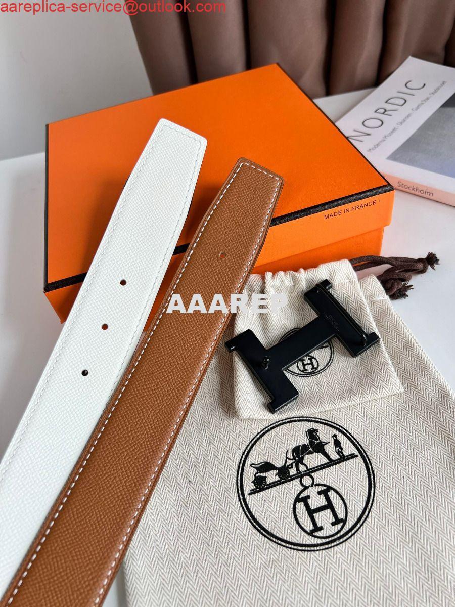 Replica Hermes Constance Reversible Belt 38MM in Epsom Leather with Black Buckle 6 Replica Hermes Constance Reversible Belt 38MM in Epsom Leather with Black Buckle 6