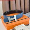 Replica Hermes Constance Reversible Belt 38MM in Gold Clemence Leather 7