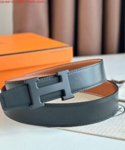 Replica Hermes H Reversible 32MM Belt with Matte Buckle in Gold Clemence Leather