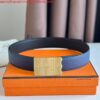 Replica Hermes Neo Reversible Belt 32MM in Trench Clemence Leather 9