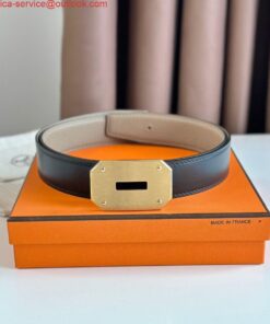 Replica Hermes Neo Reversible Belt 32MM in Trench Clemence Leather 2