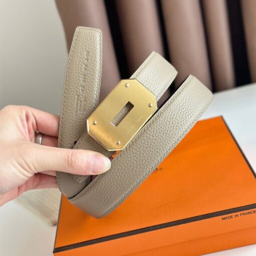 Replica Hermes Neo Reversible Belt 32MM in Trench Clemence Leather 5