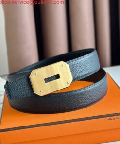 Replica Hermes Neo Reversible Belt 32MM in Black Clemence Leather