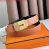Replica Hermes Neo Reversible Belt 32MM in Chocolate Clemence Leather 8