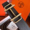 Replica Hermes Royal 38MM Reversible Belt In Cafe Clemence Leather
