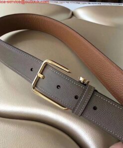 Replica Hermes Lennox 40 MM Belt In Etoupe Epsom Leather 2