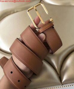Replica Hermes Lennox 40 MM Belt In Brown Epsom Leather