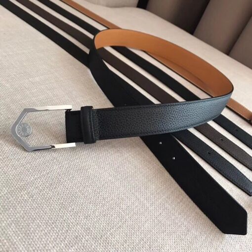 Replica Hermes Black Licol 40 MM Reversible Leather Belt 3