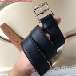 Replica Hermes Etriviere 40 Belt In Black Epsom Leather