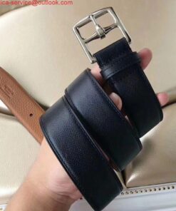 Replica Hermes Etriviere 40 Belt In Black Epsom Leather
