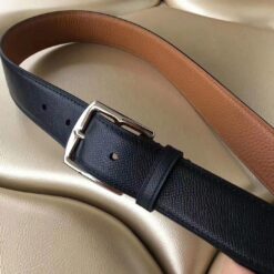 Replica Hermes Etriviere 40 Belt In Black Epsom Leather 2