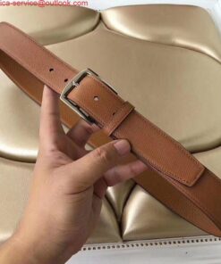 Replica Hermes Etriviere 40 Belt In Brown Epsom Leather 2