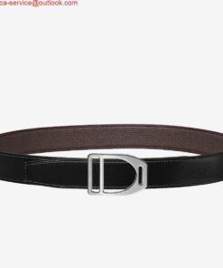 Replica Hermes Etrier Buckle Belt & Chocolate Clemence 32 MM Strap Replica Hermes Etrier Buckle Belt & Chocolate Clemence 32 MM Strap