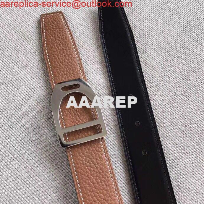 Replica Hermes Etrier Buckle Belt & Brown Clemence 32 MM Strap 7 Replica Hermes Etrier Buckle Belt & Brown Clemence 32 MM Strap 7