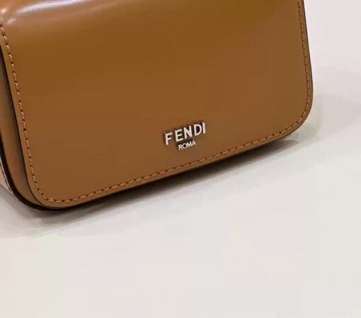 Replica Fendi 7AS173 Fendi First Sight Brown leather Nano bag 5