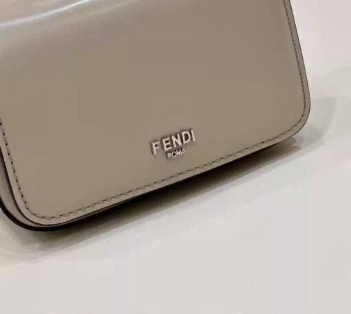 Replica Fendi 7AS173 Fendi First Sight Gray leather Nano bag 6
