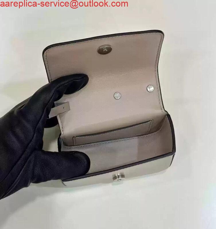 Replica Fendi 7AS173 Fendi First Sight Gray leather Nano bag 7