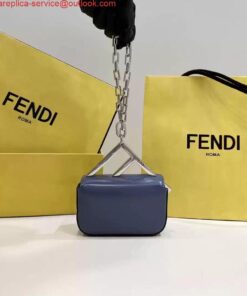 Replica Fendi 7AS173 Fendi First Sight Blue leather Nano bag