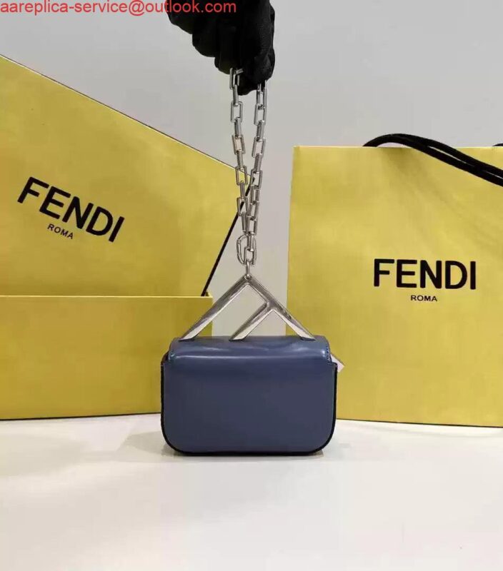 Replica Fendi 7AS173 Fendi First Sight Blue leather Nano bag