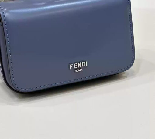 Replica Fendi 7AS173 Fendi First Sight Blue leather Nano bag 6
