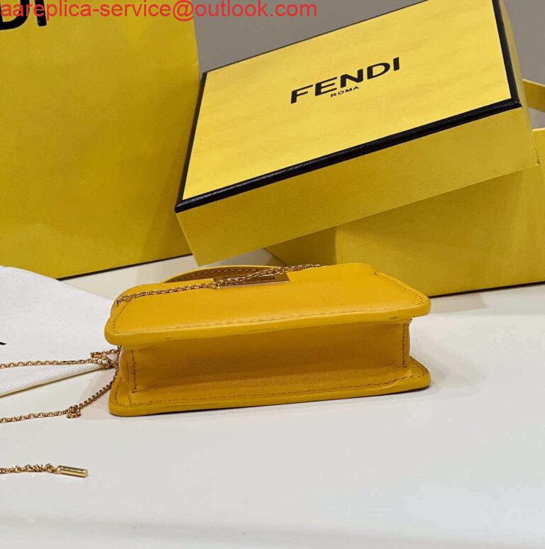 Replica Fendi 7AR993 FENDI PICO PEEKABOO Charm 8385 Yellow 4