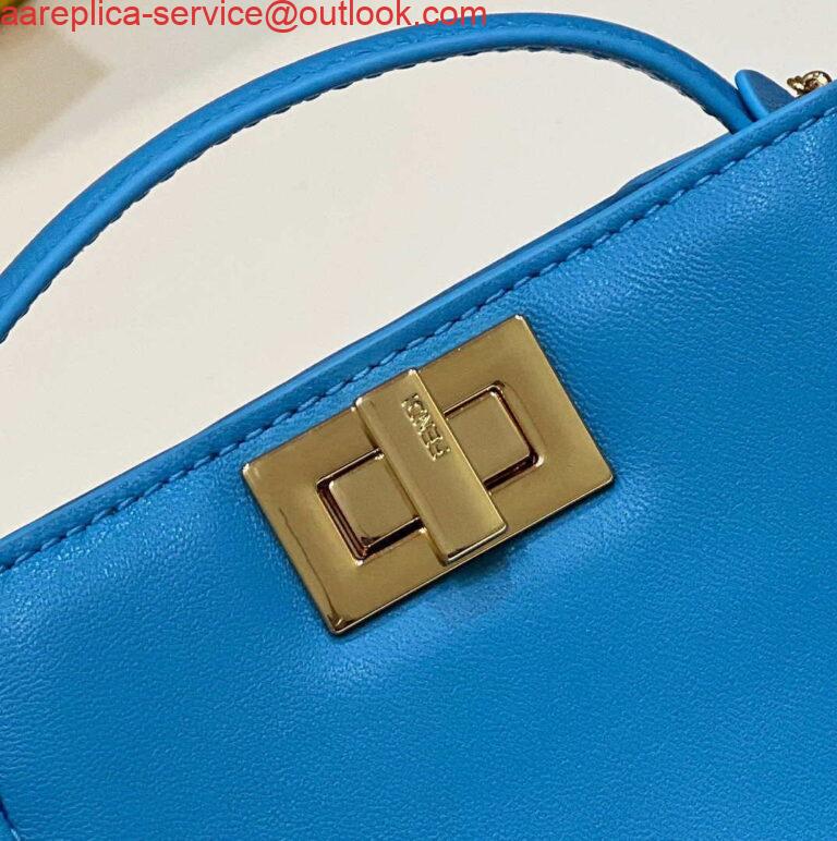 Replica Fendi 7AR993 FENDI PICO PEEKABOO Charm Blue 8385 5