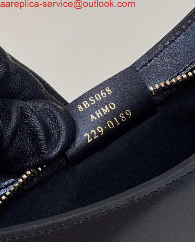 Replica Fendi O'Lock Swing Camellia leather pouch 8BS068 Black 7