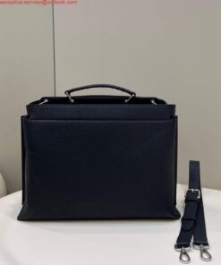 Replica Fendi 7VA529 Peekaboo ISeeU Medium Black Leather Bag