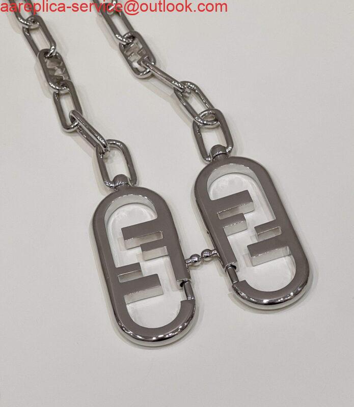 Replica Fendi Handbag Custom metal chain Shoulder Strap F10053 Silvery 4