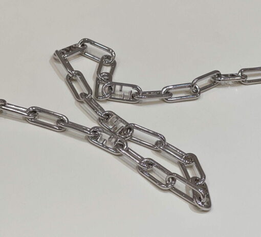 Replica Fendi Handbag Custom metal chain Shoulder Strap F10053 Silvery 7